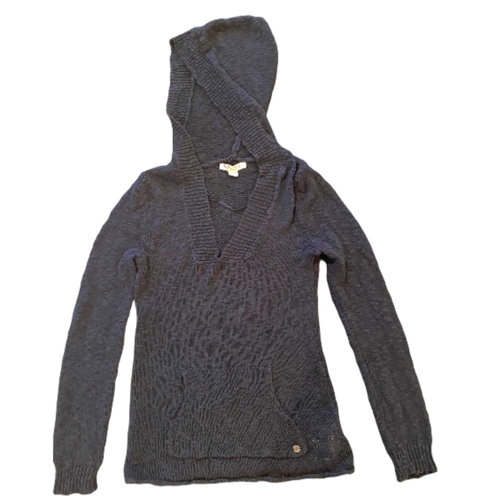 ROXY Sandy Bay Beach Knitted Hooded Poncho Size S